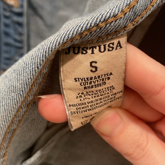 Just USA distressed denim jacket - Picture 4 of 4